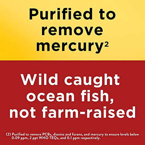 Óleo de Peixe 1200 mg, Suplemento de Óleo de Peixe, Ômega 3 para Suporte ao Coração Saudável, Suplemento de Ômega 3 com 200 Cápsulas, Fornecimento de 100 Dias - Nature Made
