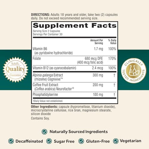 Ultra – Suplemento Cerebral Clinicamente Testado para Alerta Mental, Memória e Foco – 60 cápsulas - NEURIVA