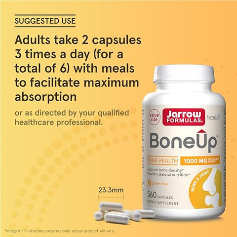 BoneUp – 360 Cápsulas – 180 Porções – Suporte Ósseo – Comprar Online - Jarrow Formulas
