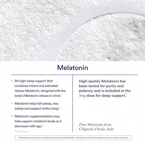 Sleep BioSeries™ Melatonina: Suplemento para Dormir com Cápsulas de Liberação Gradual, Vitaminas Naturais para Adultos, Suporte para Noites de Sono, 20 Cápsulas - Ritual