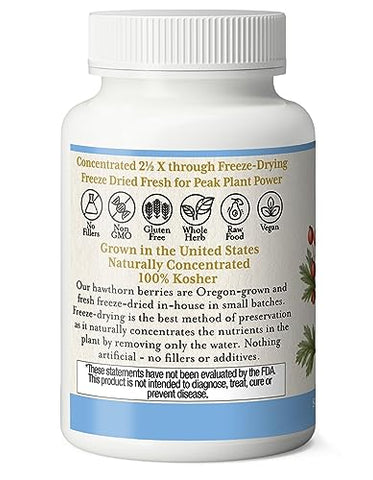 ECLECTIC INSTITUTE - Eclectic Institute – Bagas de Espinheiro Alvar Congeladas Frescas e Desidratadas | Suporte Cardiovascular | 90 CT (500 mg)