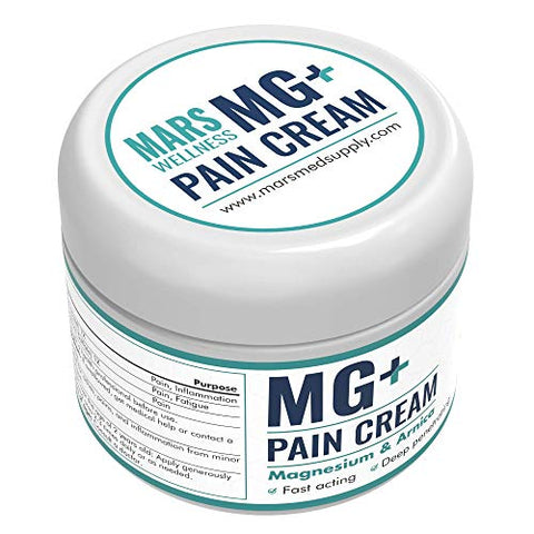 MARS WELLNESS - Creme Mars Wellness MG – Magnésio e Arnica Extra Forte – 120g – Alívio para Pernas e Articulações Doloridas, Cãibras nas Pernas, Esportes e Dor de Artrite – 1 Unidade