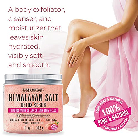 Esfoliante Corporal de Sal do Himalaia com Colágeno – 200g - First Botany