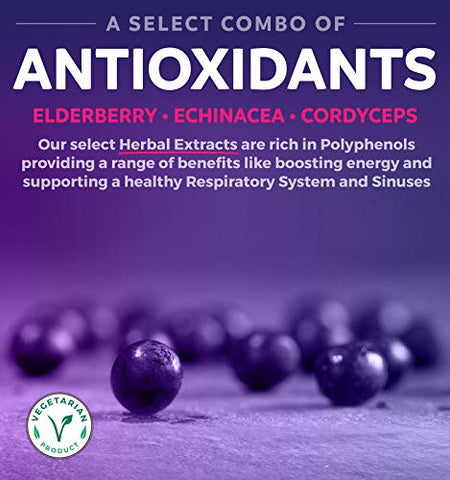 Healths Harmony - Vitamina C para o Sistema Imunológico – Suplemento de Reforço Imunológico com Sabugueiro, Vitamina C e Zinco para o Dia a Dia