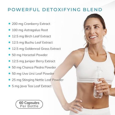 LA Cleanse - Suplemento de Suporte Renal – 60 Cápsulas – 200 mg Extrato de Cranberry com Raiz de Astragalus, Pó de Folha de Uva Ursi