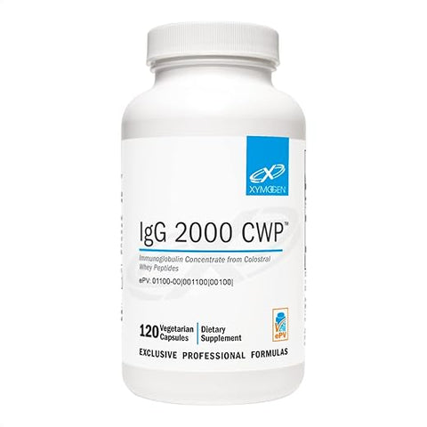 IgG 2000 CWP – Concentrado de Imunoglobulina (a partir de Peptídeos de Soro Colostral) para Apoiar a Saúde Intestinal, Função Imunológica e Atividade Saudável de Citocinas (120 Cápsulas) - XYMOGEN