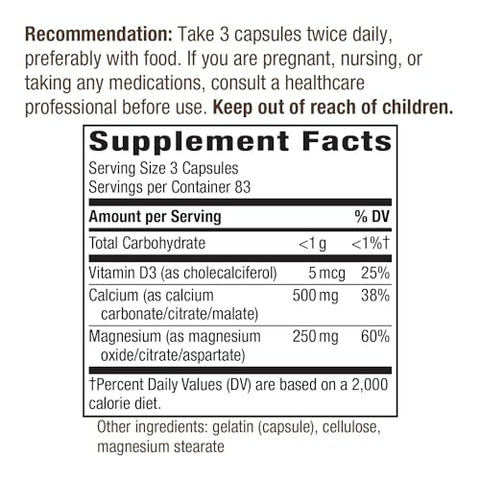 Nature's Way - Nature’s Way Cálcio-Magnésio-Vitamina D3 – Saúde Óssea – 100 cápsulas