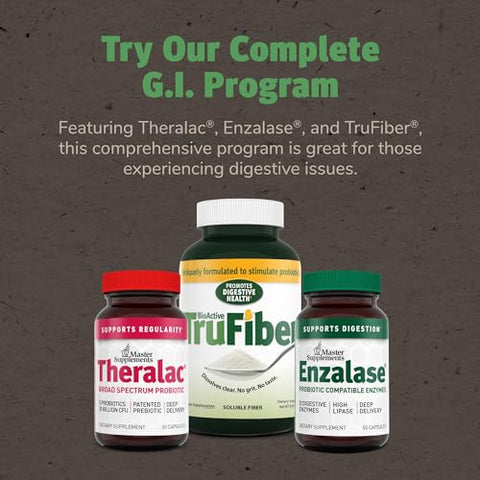 THERALAC - Master Supplements Theralac – 30 Cápsulas, Pacote de 2 – Probiótico Multi-Cepas para Saúde Intestinal Ótima Gases