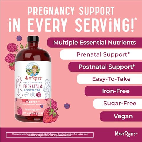 MaryRuth Organics - MaryRuth’s Postnatal: Suplemento Pós-Parto para Nutrição Materna – 60 Cápsulas Veganas  de Confiança