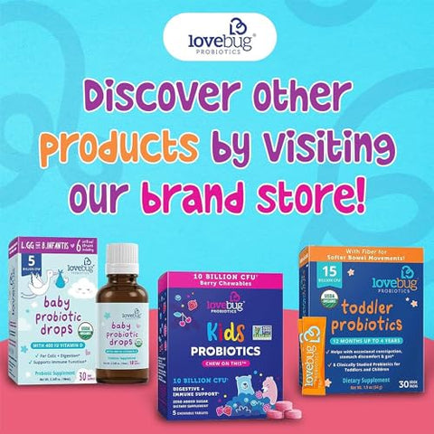lovebug PROBIOTICS - Lovebug Probiótico Orgânico USDA Premiado para Bebês – Marca Lovebug