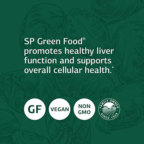 Standard Process Inc. - Standard Process SP Green Food – Suporte Metabólico, Colesterol, Desintoxicação e Fígado com Alfafa, Trigo Sarraceno, Cevada, Couve de Bruxelas e Couve – Vegetariano, Sem Glúten