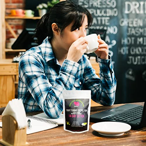 Generic - Chá Detox Healthy Diversions para Barriga Lisa, Resultados Extra Fortes em uma Semana, Reduz Inchaço, Saquinhos de Chá Herbal, Bem-Estar