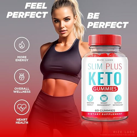 rize labs - Slim Plus Keto ACV Gummies – Gomas Oficiais Slim Plus Keto para Perda de Peso Avançada, Suplemento SlimPlus Keto ACV, Goma de Vinagre de Maçã 100% Natural, Avaliações Slim (60…)