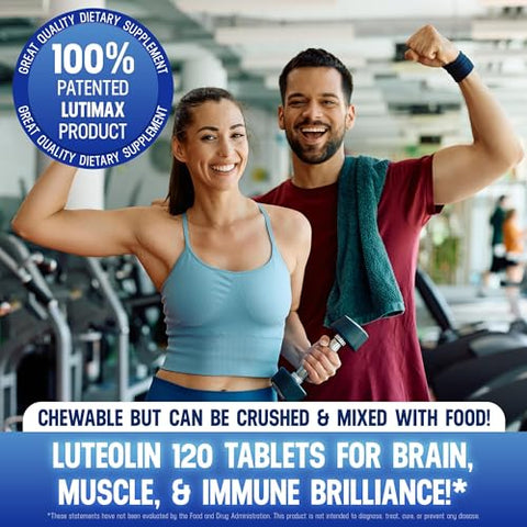 max Complexo de Luteolina c/ Rutina – Suplemento para o Sistema Imunológico e Cérebro – Bioflavonoides c/ Vitamina C, D - Luti