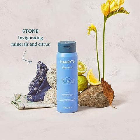 Harry's - Harry’s Gel de Banho para Homens – Pedra, 473 ml (Pacote com 3)