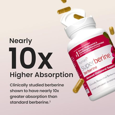 Suplemento humanN SuperBerine Berberina – Colesterol: Benefícios e Resultados