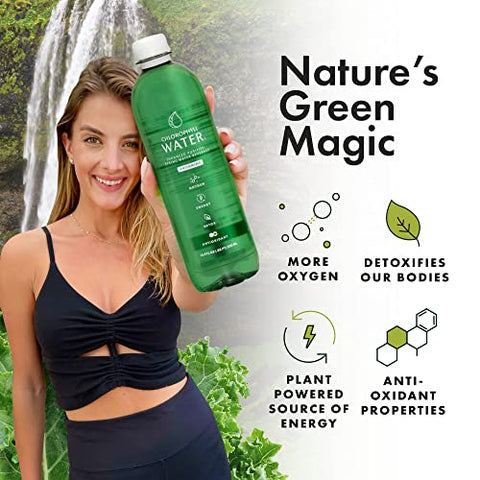 Chlorophyll Water - Água Purificada de Nascente de Montanha com Clorofila Líquida – 100% Natural e Refrescante