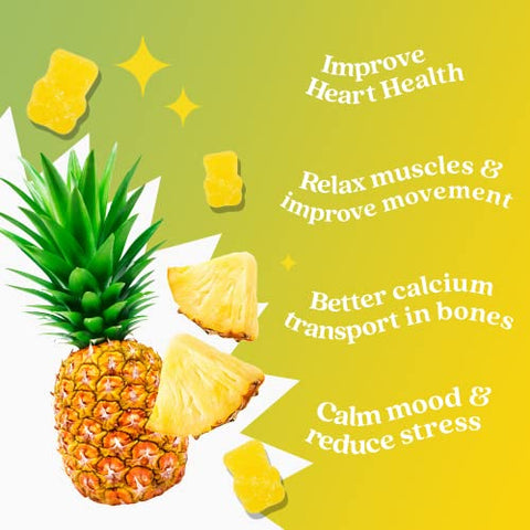 Gomas de Magnésio 200mg – 60 un | Suplemento de Magnésio Glicinato para Relaxamento, Alívio do Estresse e Sono para Adultos - BeLive