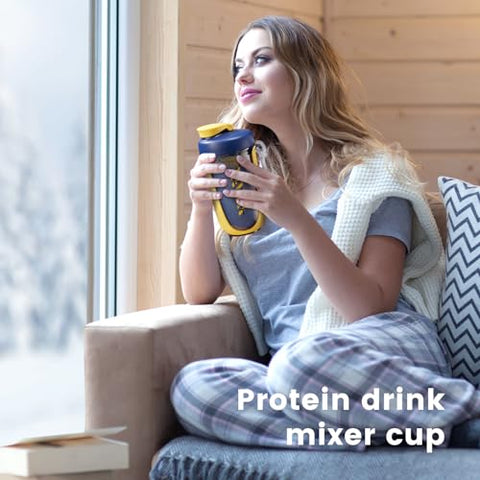 boieioe - Shaker Cups 20 oz (600 ml) – Garrafa para Shake de Proteína, à Prova de Vazamentos, Ideal para Academia, Pré-Treino, Coquetéis e Shake para Perda de Peso