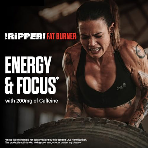 The Ripper! Queimador de Gordura Termogênico – Fruit Punch 30 Porções | Pré-Treino Termogênico Avançado de Ação Rápida, Supressor de Apetite para Homens - JNX SPORTS