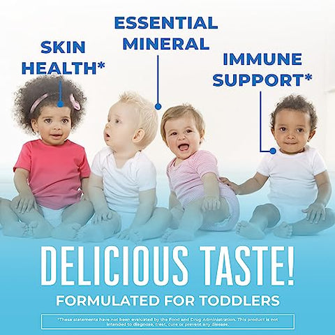 MaryRuth Organics - Gotas de Zinco Líquido Orgânico USDA para Crianças da MaryRuth’s | Sulfato de Zinco | Suporte Imunológico | Saúde da Pele | Vegano | Formulado para Idades de 1 a 3 | Sabor Delicioso de Frutas Vermelhas | 1 Mês