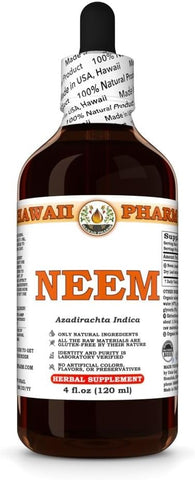 Neem (Azadirachta Indica) Extrato Líquido, Tintura, Hawaii Pharm, EUA, 118 ml, Herbal Supplement