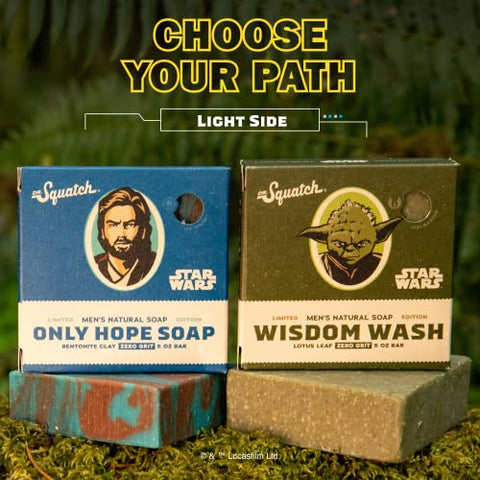 Coleção de Sabonetes Star Wars Episódio 1 com Caixa de Colecionador – Kit de 4 Sabonetes Naturais para Homens e Sabonete Star Wars para Homens - Dr. Squatch