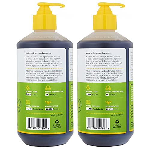 Shampoo e Sabonete Líquido para Bebês e Crianças, Suave e Calmante para Cabelos e Pele Macios com Yarrow e Camomila, Coco Camomila, 2 Unidades – 473 ml Cada - Alaffia