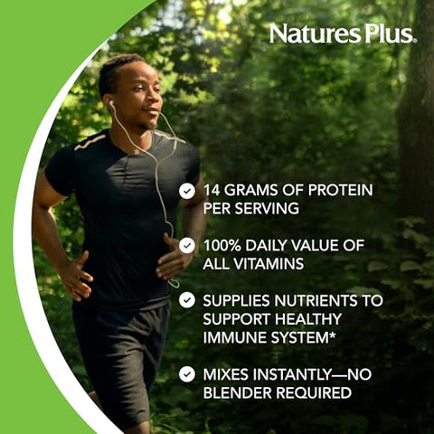 Natures Plus - Nature’s Plus Spiru-Tein Shake Simply Natural – 740g – Shake Proteico Natural