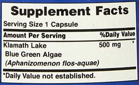 Ever Ready First Aid - American Health Klamath Shores Blue Green Algae – 120 Cápsulas – Superalimento de Algas de Água Doce Rica em Fitonutrientes – 120 Porções Totais