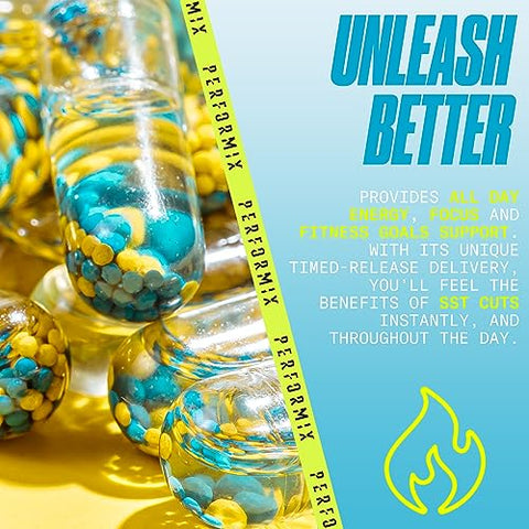 SST Cuts – Termogênico com CLA – Energia, Foco – 60 cápsulas - PERFORMIX