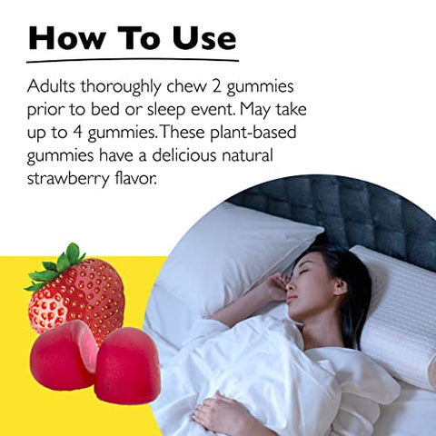 Bach RESCUE PLUS Melatonin Gomas para Dormir, Sabor Natural de Morango, Auxílio para o Sono, Suplemento Alimentar, Vegano, Sem Glúten, Sem Sabores, Cores ou Adoçantes Artificiais, 3 Pacotes, 180 g