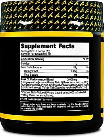 Primaforce - PrimaForce Peak O2 – Suplemento para Treino, 120g – Mistura Exclusiva, Sem OGM, Vegano e Livre de Glúten
