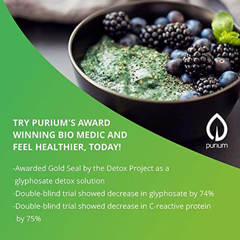 Biome Medic – 60 Cápsulas Veganas – Suporte à Saúde Intestinal, Remove Toxinas de Transgênicos, Apoia Bactérias Benéficas, Repara o Microbioma – Vegetariano, Livre de Glúten – 60 Porções - Purium