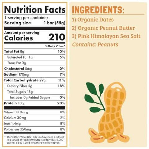 Skout Organic - Skout Barras de Proteína Vegetal Orgânica Sabor Manteiga de Amendoim (12 Unidades) – 10g Proteína – Barras Veganas de Proteína – Apenas 3 Ingredientes – Lanche Prático – Sem Glúten, Lactose