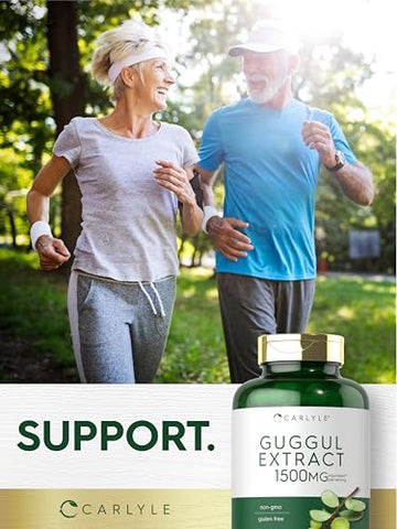 Extrato de Guggul 1500mg | 180 Cápsulas | Suplemento de Guggulsterona | Livre de OGM e Glúten | Carlyle Guggul Extract 1500mg | 180 Cápsulas | Guggulsterone Supplement | Não-OGM e Livre de Glúten - Carlyle