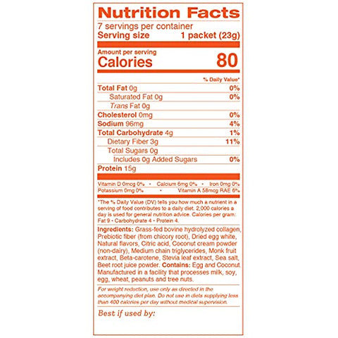 Keto Shake Packets To Go – Colágeno Refrescante – Creme de Laranja, Pó de Proteína de Colágeno 100% Grass Fed – Keto - Dr. Kellyann