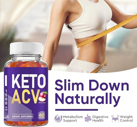 EAONE - (2 Pacotes 3000mg) Gomas Avançadas de Keto Acv, Gomas de Keto Leve, Com Acv B6 B12 Folate, para Perda de Peso, Suplemento de Gomas Keto para Mulheres e Homens