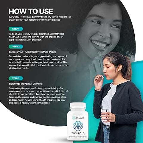 Evolved Elements - Suplemento de Tireoide Bovina Desidratada de Pasto – Suporte para a Tireoide Feminina – Energia