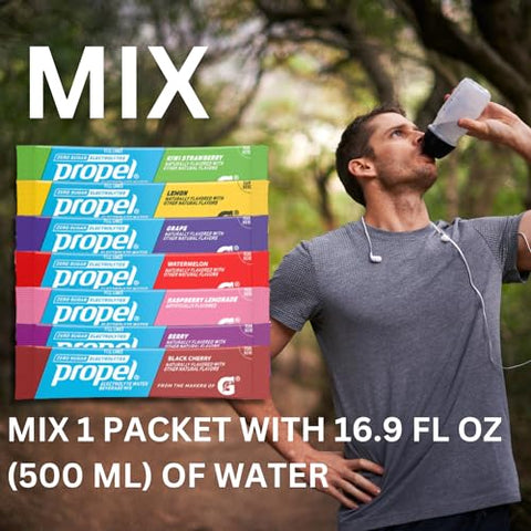 Energize seu dia com 35 pacotes de pó Propel – Hidratação eletrolítica - Zentious