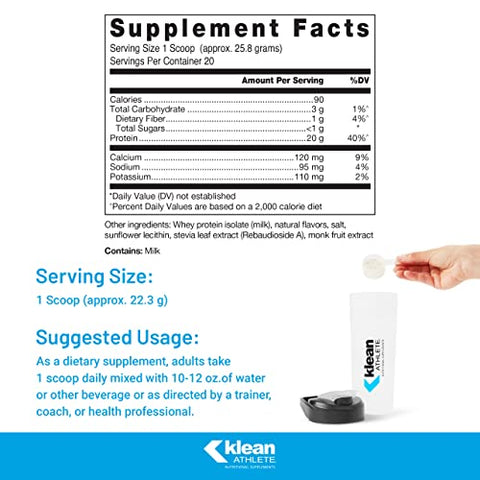 Isolado de Proteína Whey – Proteína Diária – Klean Isolate 500g - Klean ATHLETE