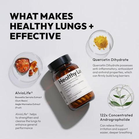 BigVita - BIGVITA – Suplemento Vegano para Saúde Pulmonar – Suporte Detox para os Pulmões – Livre de Glúten – 100% Natural – Marca BIGVITA