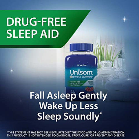 Gummies Melatonina 5mg Framboesa Meia-Noite, 120 Unidades - Unisom