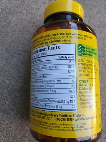 FrenchGlory - Nature Made B-Complex C, 460 Comprimidos – Energia e Saúde – Marca Nature Made