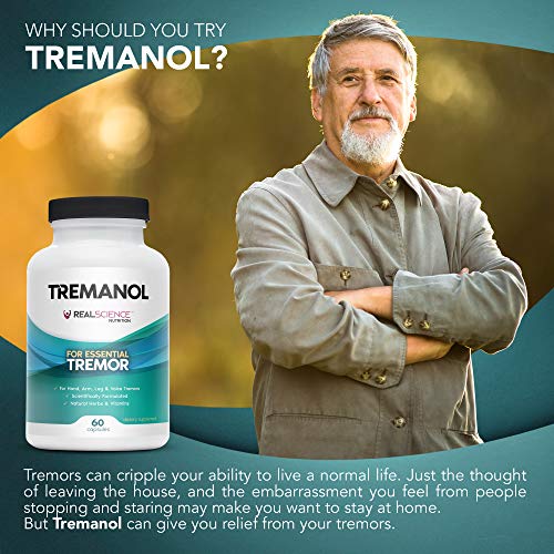Real Science Nutrition - Tremanol – Suplemento Herbal para Tremor Essencial – Alívio Duradouro para Mãos, Braços e Pernas Trêmulas