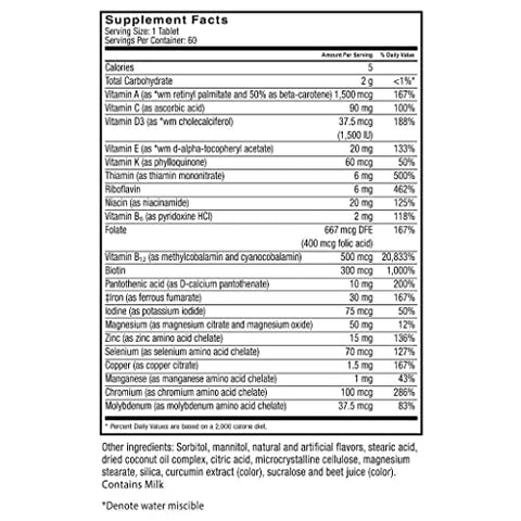 Celebrate Bariatric Supplements - Celebrate Vitamins Multi-Complete Chewables – Multivitamínico Diário para Bariátrica com 60mg de Ferro para Gastrectomia em Sleeve