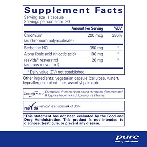 Metabolic Xtra | Suporte ao Metabolismo de Carboidratos e Homeostase | 90 Cápsulas - Pure Encapsulations