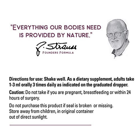 Strauss Heartdrops - Strauss Naturals Cardio Support Drops – Suplemento Herbal Natural para um Sistema Cardiovascular Saudável – Não-OGM, Vegano, Livre de Glúten e Soja – 225ml