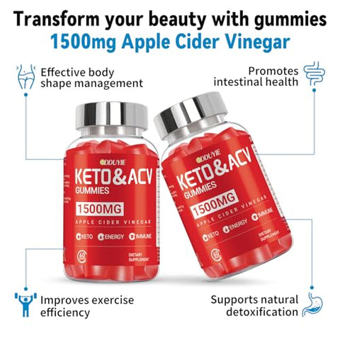 Regina - Brilhante Keto ACV Gummies – 1500mg Gomas de Vinagre de Maçã com Romã e Beterraba
