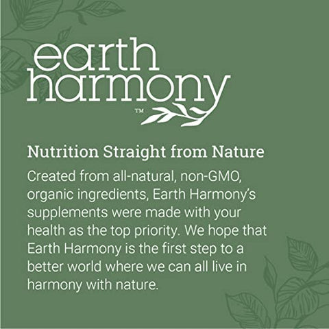 Earth Harmony Naturals - Suplemento Orgânico de Leão da Montanha (1000mg), Extrato de Suplemento de Cogumelo Leão da Montanha para Apoiar o Foco e a Memória, Suplemento Cerebral Nootrópico (120 Cápsulas)